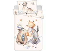 Jerry Fabrics Waldtiere - Juego de funda nórdica para bebé (100 x 135 cm)