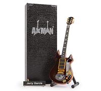 Jerry García (Grateful Dead): Réplica de guitarra en miniatura de tigre - Regalos musicales - Escala ornamental hecha a mano 14 - Incluye caja de exhibición, etiqueta de nombre y soporte de guitarra