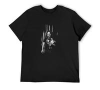 Jerry Garcia Salutations Camiseta de hombre de algodón negro, Negro , M