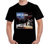 Jerry Lee Lewis Live At The Star Club, Hamburg 1964 Men's T-Shirt Unisex Black Cotton Print tee Shirts S
