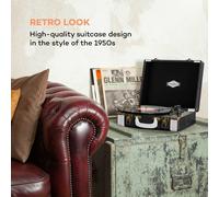 Jerry Lee tocadiscos retro LP USB negro-blanco