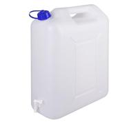 Jerrycanshop - Bidón de plástico de 20 l con grifo, bidón para agua y alimentos, 20 litros, plástico (HDPE), sin BPA