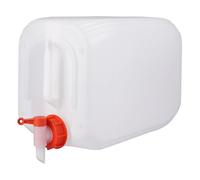 Jerrycanshop - Bidón de plástico de 20 l con grifo - Bidón para líquidos peligrosos, agua y alimentos - Bidón de las Naciones Unidas - 20 litros - Plástico (HDPE) - Sin BPA - Naturell