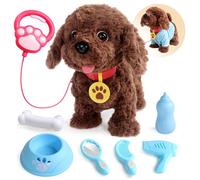 jerryvon Perrito Juguete Ladra y Anda -Juguetes Niños 2 Años Peluche Perrito Robot Puppy Dog Realist Perritos de Juguete Que Aandan Regalo Niña 2 3 Años Regalo Niño 2 3 Años