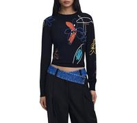 Desigual JERS_Arty Pullover Sweater, Negro, S Women's