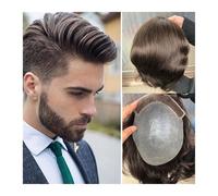 Jerséis para hombres Sistema for peluquín for hombres, peluquín de línea de cabello Natural, encaje francés con pelucas de cabello humano de Pu, sistemas de reemplazo de postizos de piel fina Copa par