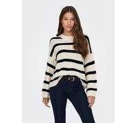 JDY Jdy Justy L/S Stripe Knt Noos Jersey Suéter, Eggnog/Stripes:black, S para Mujer