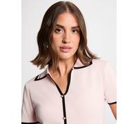 Jersey ajustado de rayas rosa claro mujer M