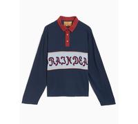 Jersey Brain Dead Lifted Men's Stripe Long Sleeve Rugby Sweater para hombre Azul L