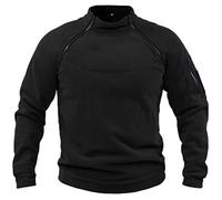 Jersey Cálido para Hombre, Chaqueta de Forro Polar Militar para Exteriores de Color Sólido Suéteres Deportivos del Ejército Jersey Resistente al Viento Jersey Cálido Táctico de Combate con Cremallera