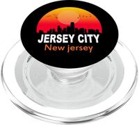 Jersey City New Jersey Vintage Sunset Retro City State USA PopSockets PopGrip para MagSafe