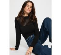 Jersey con cuello alto negro mujer XS