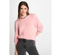 Jersey con cuello alto rosa mujer M