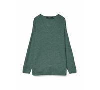 Jersey con cuello de pico de punto bobo Mujer Talla M. Color Verde