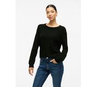 Vila NOS Viril L/s O-Neck Knit Top-Noos suéter, Negro (Black Black), Small para Mujer