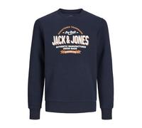 Jack & Jones Junior Sudadera navy / naranja / blanco, Talla 164