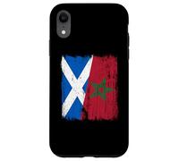 Jersey con Media Bandera de Escocia y Marruecos con Herencia marroquí Carcasa para iPhone XR