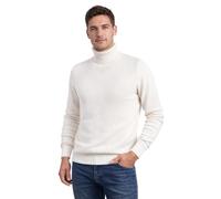 Jersey Cuello Alto Hombre Mixto Cashmere Made in Italy Suéter Cuello Alto Manga Larga Cachemira Doble Hilo Otoño Invierno Jersey Negro Beige Blanco Gris Niño Polo Invierno, Color blanco., XL