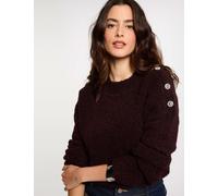 Jersey cuello alto y botones ciruela mujer S