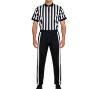Jersey de árbitro | Uniforme de fútbol de rayas negras y blancas,Jersey de árbitro con cuello en V y manga corta con pantalones | Para el deporte de gimnasio, softbol béisbol voleibol hockey