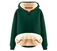 Jersey de cachemira para mujer de gran tamaño: suéter de mujer elegante y cómodo suéter de forro polar moderno suéter de manga larga sudaderas cálido manga larga adolescente niña sudadera con capucha