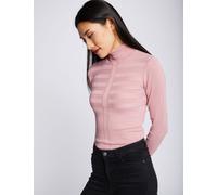 Jersey de cuello alto ajustado rose pale mujer M
