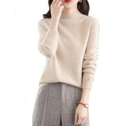 Jersey De Cuello Alto De Lana Merino 100% para Mujer Otoño Invierno Manga Larga Jersey De Cuello Alto De Cachemira Primera Línea Prêt À Porter Jerséis De Punto Sin Costuras