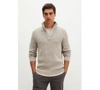 Jersey de cuello alto de punto, corte regular Light Beige L