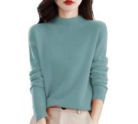 Jersey de cuello alto genérico para mujer, color negro, Mint Green, L