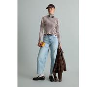Jersey de cuello alto y manga larga, corte entallado Dark Brown S