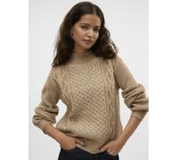VERO MODA Vmuniverse LS Highneck Ga BF Jersey Punto, Silver Mink/Detail:w. Melange, XS para Mujer
