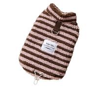 Jersey de forro polar a rayas para perros - cálido suéter de invierno para perros pequeños | Ropa suave y acogedora para mascotas para Chihuahua, Yorkie, cachorros, lindos disfraces y Halloween