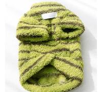 Jersey de Forro Polar a Rayas para Perros con Anilla para Correa, Adecuado para Cachorros, Yorkshire Terriers y Chihuahuas Ropa para Perros(Brown,X-Small)