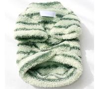 Jersey de Forro Polar a Rayas para Perros con Anilla para Correa, Adecuado para Cachorros, Yorkshire Terriers y Chihuahuas Ropa para Perros(Green,Large)