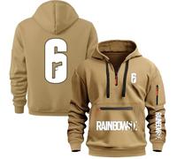 Jersey De Hombre Con Cremallera De 1/4 Para R.a.in.bo.w S.ix S.ie.g.e