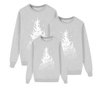 Jersey de Invierno Familiar con Estampado Navideño para Mujer Hombre Niño y Niña con Cuello Redondo y Mangas Largas Confeccionado en Tela Suave y Cálida01