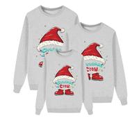 Jersey de Invierno Familiar con Estampado Navideño para Mujer Hombre Niño y Niña con Cuello Redondo y Mangas Largas Confeccionado en Tela Suave y Cálida01