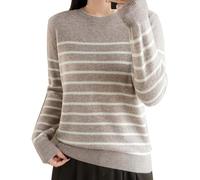 Jersey De Invierno Mujer Jersey Primavera Mujer Sudaderas para Cuello Manga Larga Tops Ligera 2024 Marca Fino Brown XL