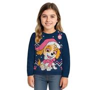 Jersey de invierno para niña de La Patrulla Canina Skye Winter Strick Suéter Sudadera Ugly Sweater Azul/Rosa, azul y rosa, 98-104