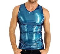 Jersey De Látex, Camisa De Goma, Ropa Superior, Azul Lago Con Macho Azul,Trans Verde W Blanco,mala XS