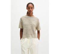 Jersey de manga corta Slub suelto Linen Beige S