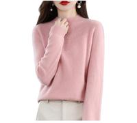 Jersey De Mujer 100% Lana Merino Cuello Alto Otoño Invierno Manga Larga Cachemira Cuello Alto Primera Línea Prêt À Porter Sin Costuras De Punto