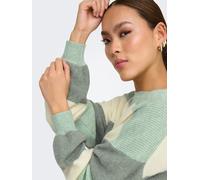 Jersey de mujer de cuello redondo y manga larga, Talla baja en hombros, Puños de