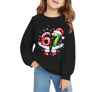 Jersey de Navidad 67 para niños 6 7 Meme Shirt Six Seven Sudadera de manga larga para niñas y niños, sudadera de Navidad lisa para niños y niñas