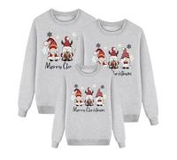 Jersey de Navidad Familia Set Mujer Hombre Niños Impresión 3D Divertido Jersey Navideño Ugly Christmas Sweater Unisex Cuello Redondo Jersey de Navidad Parejas Outfit Navideño Sudadera, A2., M