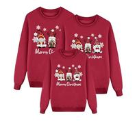 Jersey de Navidad Familia Set Mujer Hombre Niños Impresión 3D Divertido Jersey Navideño Ugly Christmas Sweater Unisex Cuello Redondo Jersey de Navidad Parejas Outfit Navideño Sudadera, A3., S