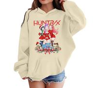 Jersey de Navidad Kpop Unisex Sudadera con Capucha Oversize Cuello Redondo K-pop Película Demon Manga Larga Aesthetic Manga Larga Hip-Hop Suéter para Niñas Niños Sudaderas Anime Estampado Huntrix