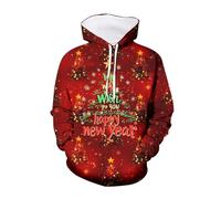 Jersey de Navidad para hombre Sudadera con bolsillo Sudadera con Capucha Suéter Reindeer Muñeco de Nieve Impresión 3D Divertida Sudadera con Capucha de Navidad Casual Unisex Sudadera de Navidad, #51