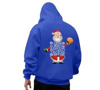 Jersey de Navidad para hombre Ugly Christmas Pullover Simple Navidad Sudadera con Capucha Jesús Estampado Loco Sudadera con Capucha con Diseño de Navidad Clásico Cálido Jersey Grande Fiesta de Navidad
