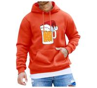 Jersey de Navidad para hombre Ugly Christmas Sweater Bonita sudadera con capucha de Navidad con estampado de calavera fea sudadera con capucha motivo navideño cómodo cálido suéter tallas grandes